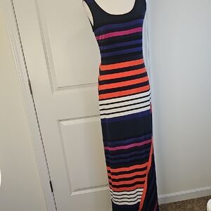 Calvin Klein Multicolor Striped Maxi‎ Dress